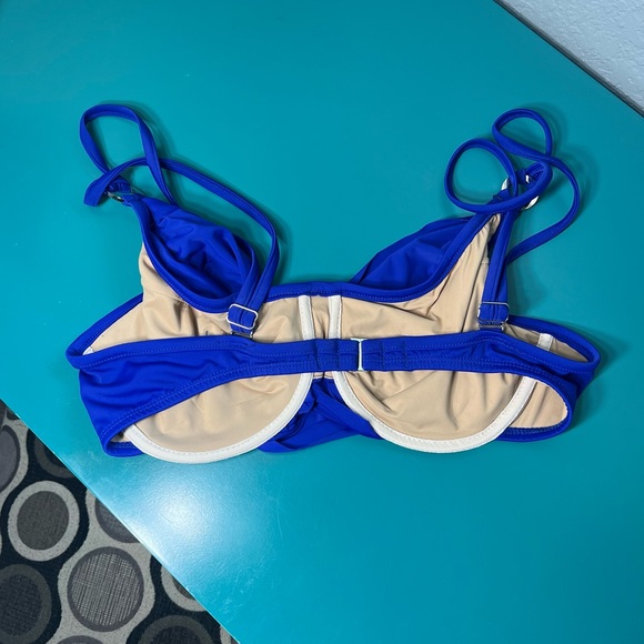 Tara Grinna Blue Top and Orange floral Bottoms bikini - Picture 3 of 11